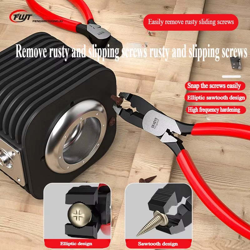 Slip-Tooth Screw Pliers Screw Removal Pliers Slip-Wire Pliers Carp Slip-Wire Screw Pliers Rusty Wire Removal Pliers